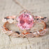 Pink Rhinestones Flower Ring Set - Floral Fawna