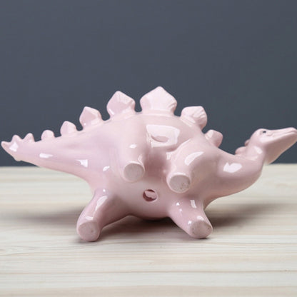 Stegosaurus Ceramic Planter - Floral Fawna