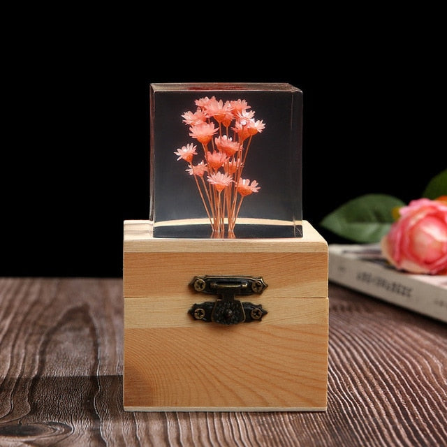 Real Flower Paperweight - Floral Fawna