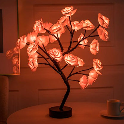 Elegant Rose Lamp - Floral Fawna