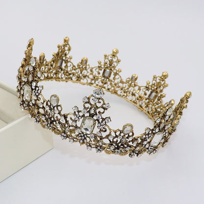 Baroque Rhinestone Crown - Floral Fawna