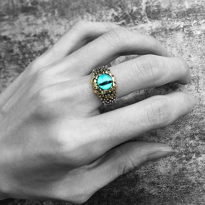 Dinosaur Eye Ring - Floral Fawna