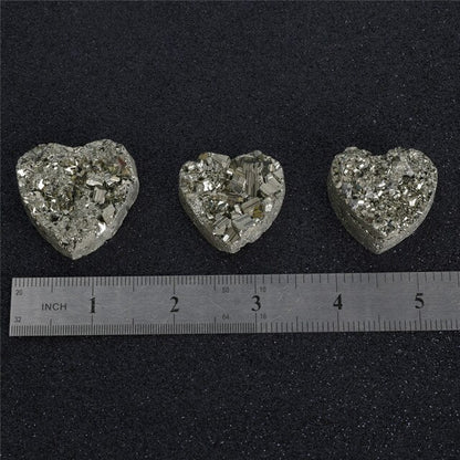 Pyrite Heart Shaped Stone - Floral Fawna