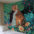 Mysterious Forest Tiger Wall Hanging - Floral Fawna