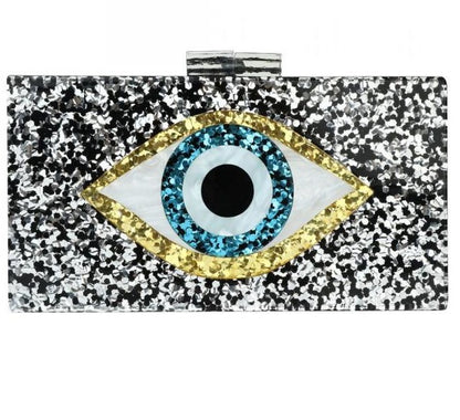 Sparkling Eye Clutch Bag - Floral Fawna