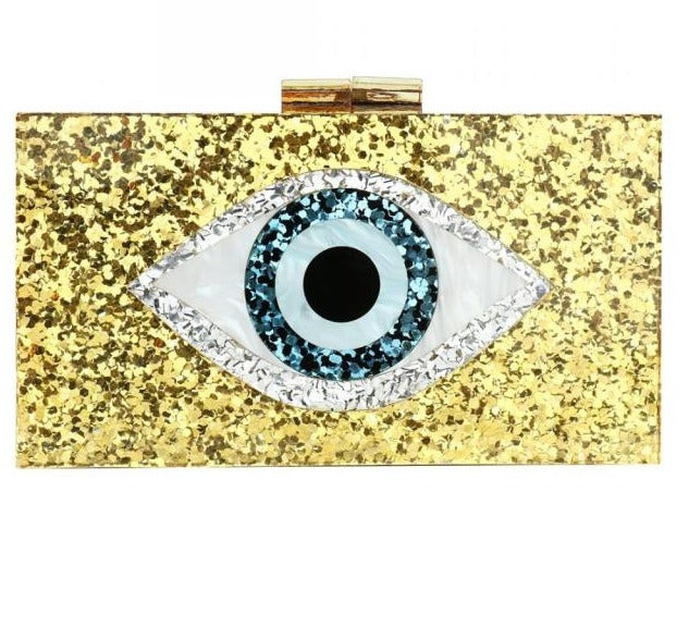 Sparkling Eye Clutch Bag - Floral Fawna