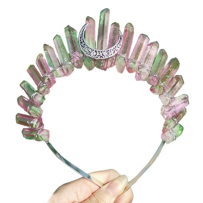 Rainbow Quartz Crystal Headband - Floral Fawna