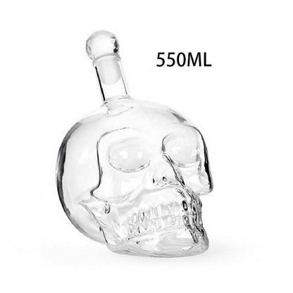 Glass Skull Decanter - Floral Fawna