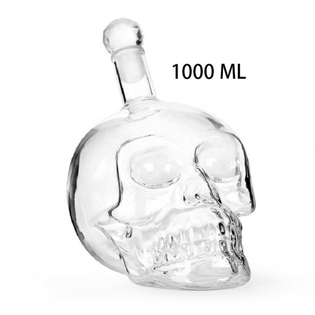 Glass Skull Decanter - Floral Fawna