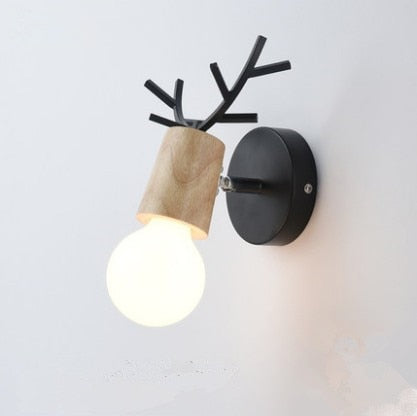 Deer Antler Wall Lamps - Floral Fawna