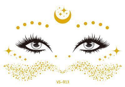 Gold and Silver Tattoo Makeup Stickers - Floral Fawna