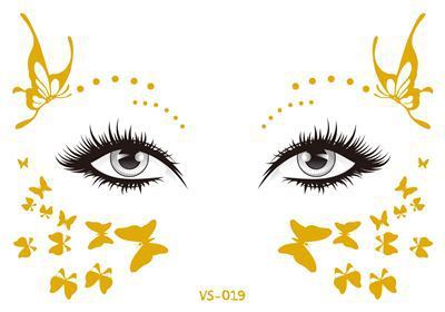 Gold and Silver Tattoo Makeup Stickers - Floral Fawna