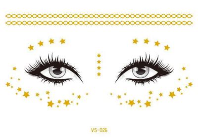 Gold and Silver Tattoo Makeup Stickers - Floral Fawna