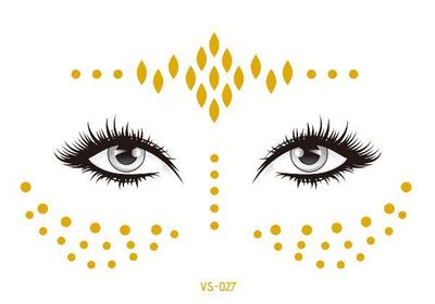 Gold and Silver Tattoo Makeup Stickers - Floral Fawna