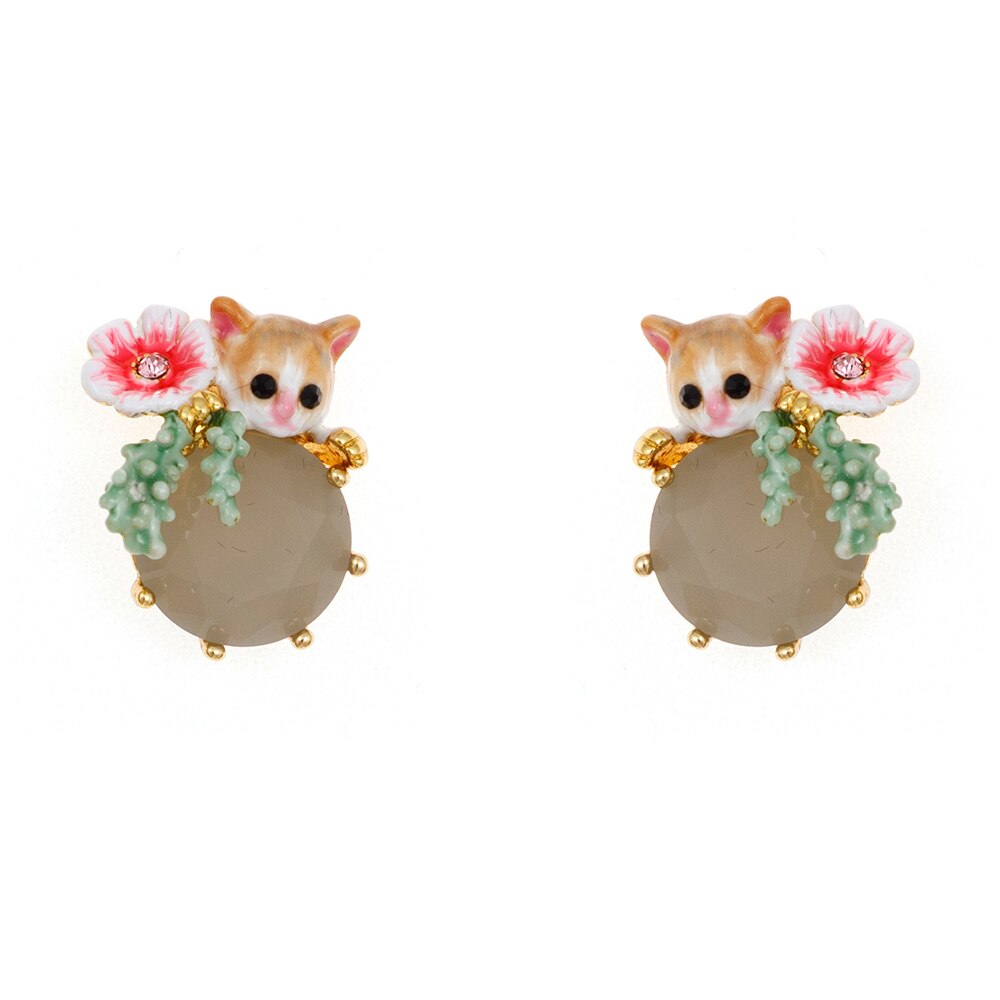 Floral Kitty Earrings - Floral Fawna