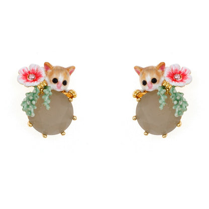 Floral Kitty Earrings - Floral Fawna