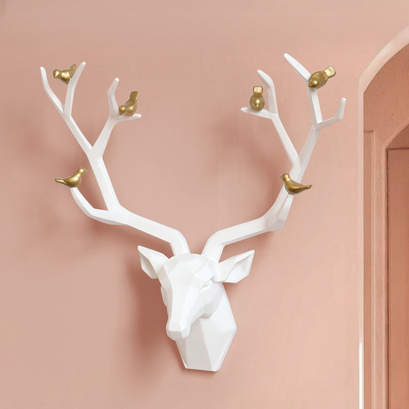 Deer Head Wall Mount - Floral Fawna