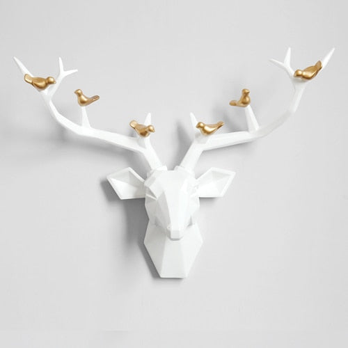 Deer Head Wall Mount - Floral Fawna