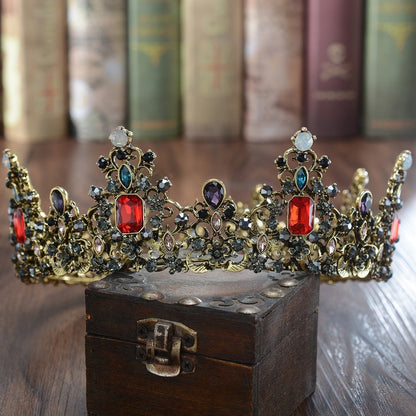 Baroque Rhinestone Crown - Floral Fawna