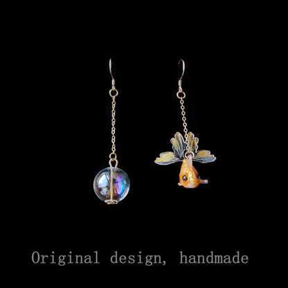 Irregular Goldfish Bubble Dangle Earrings - Floral Fawna