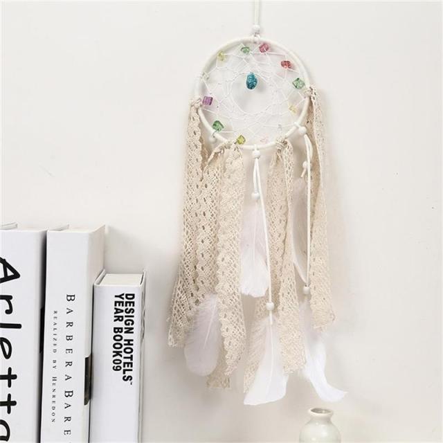 Handmade Dream Catcher with LED lights - Floral Fawna