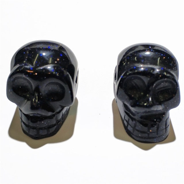 Natural Healing Crystal Minature Skulls - Floral Fawna