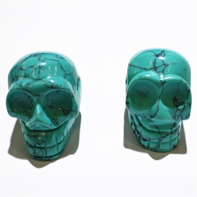 Natural Healing Crystal Minature Skulls - Floral Fawna