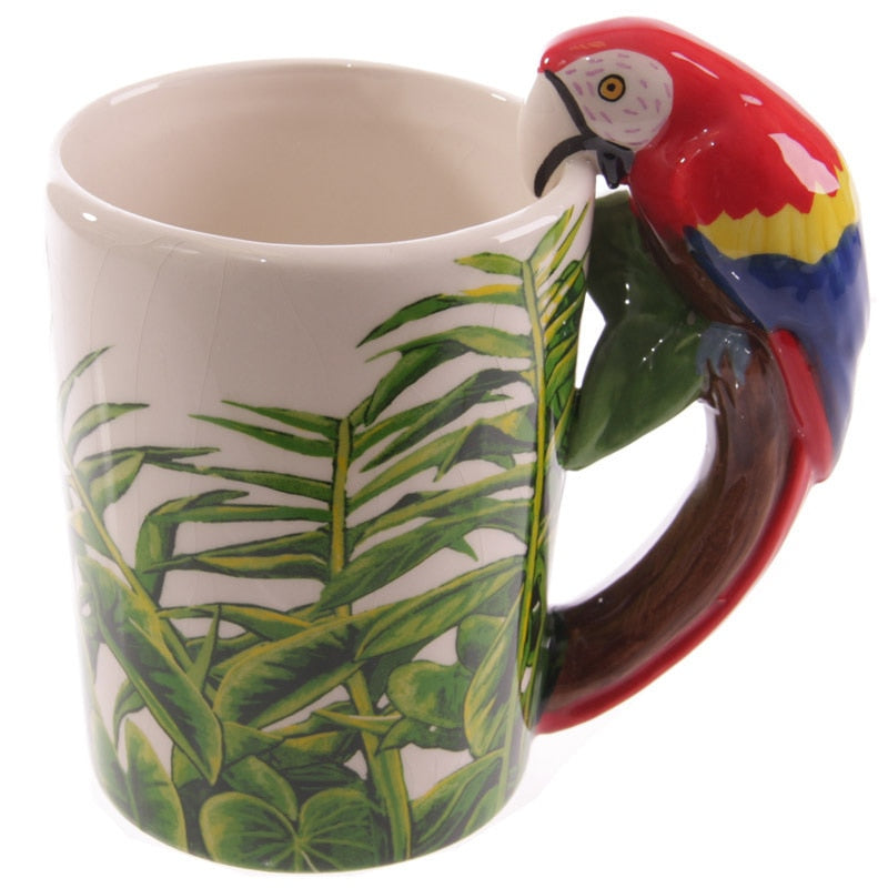 Scarlet Macaw Coffee Mug - Floral Fawna