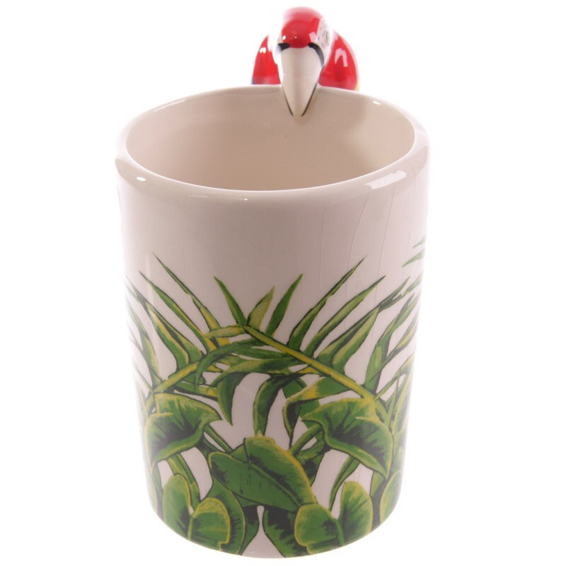 Scarlet Macaw Coffee Mug - Floral Fawna