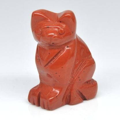 Carved Cat Crystal - Floral Fawna