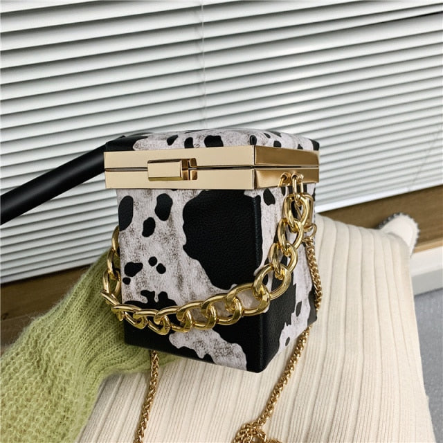 Animal Print Box Bag - Floral Fawna