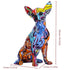 Abstract Chihuahua Statue - Floral Fawna