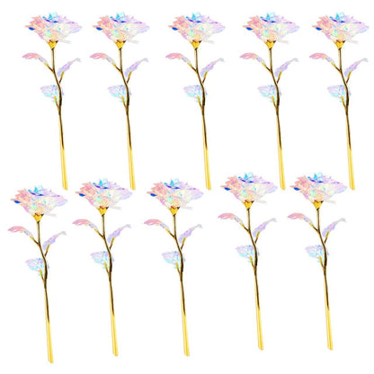 10 Pcs Holographic Roses - Floral Fawna