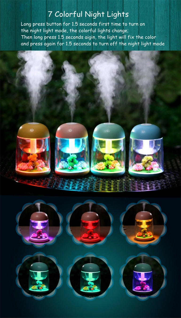 LED Micro-Garden Humidifier - Floral Fawna