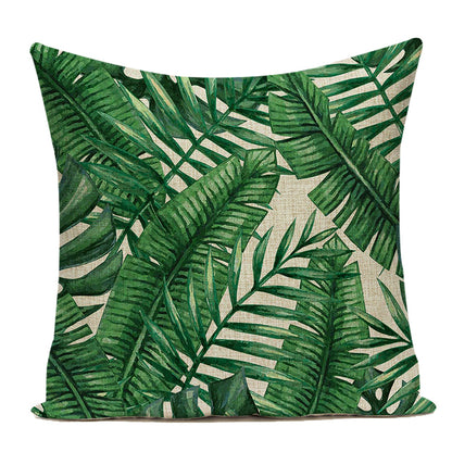 Palm Leaf Cushion Covers - Floral Fawna