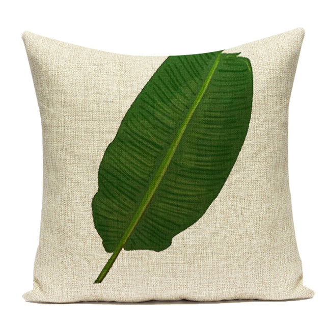 Palm Leaf Cushion Covers - Floral Fawna