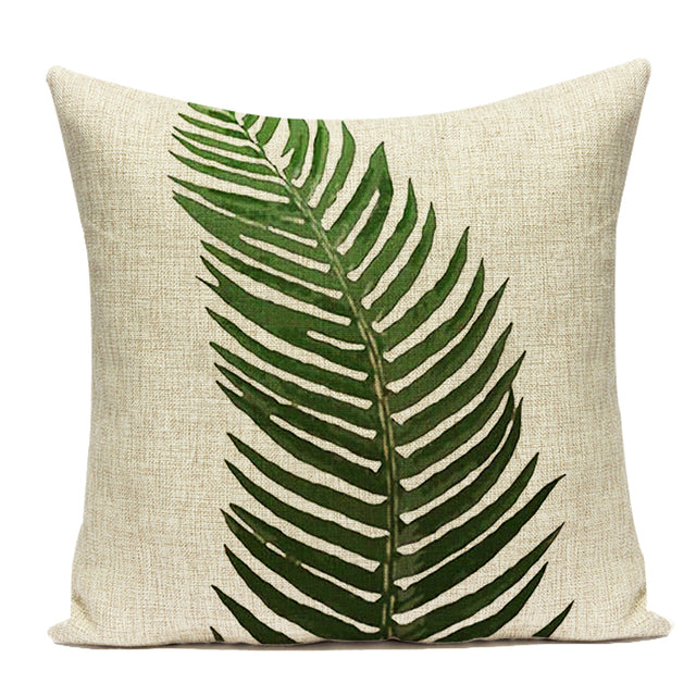 Palm Leaf Cushion Covers - Floral Fawna