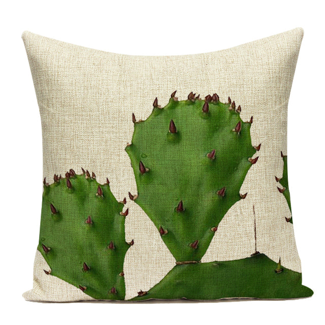 Palm Leaf Cushion Covers - Floral Fawna