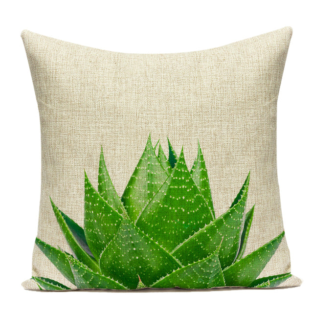 Palm Leaf Cushion Covers - Floral Fawna