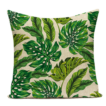 Palm Leaf Cushion Covers - Floral Fawna