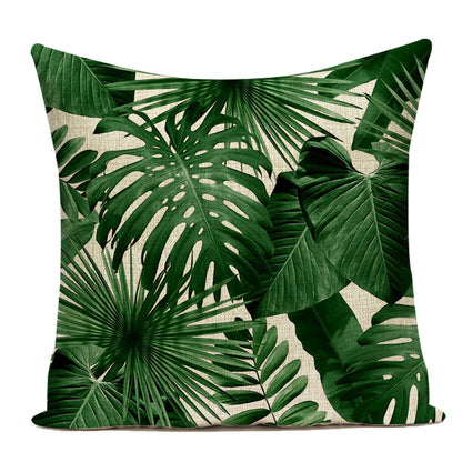 Palm Leaf Cushion Covers - Floral Fawna