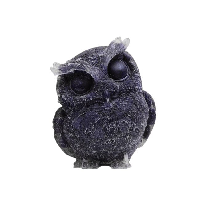 Natural Crystal Quartz Owl - Floral Fawna