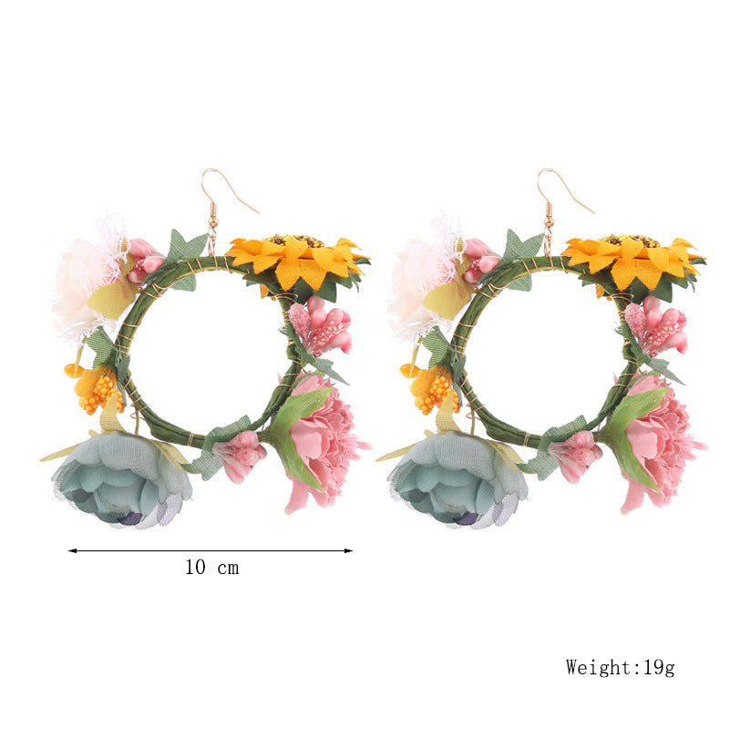 Bohemian Statement Flower Earrings - Floral Fawna