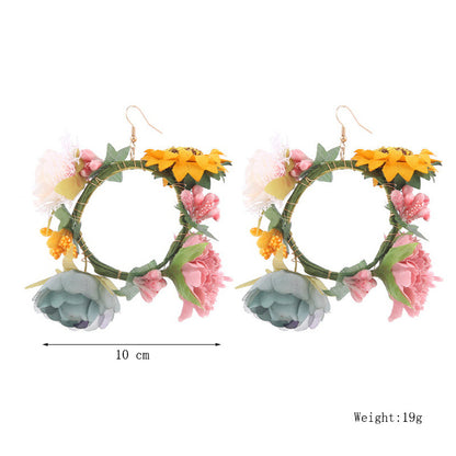 Bohemian Statement Flower Earrings - Floral Fawna