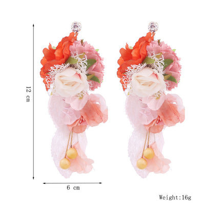 Bohemian Statement Flower Earrings - Floral Fawna