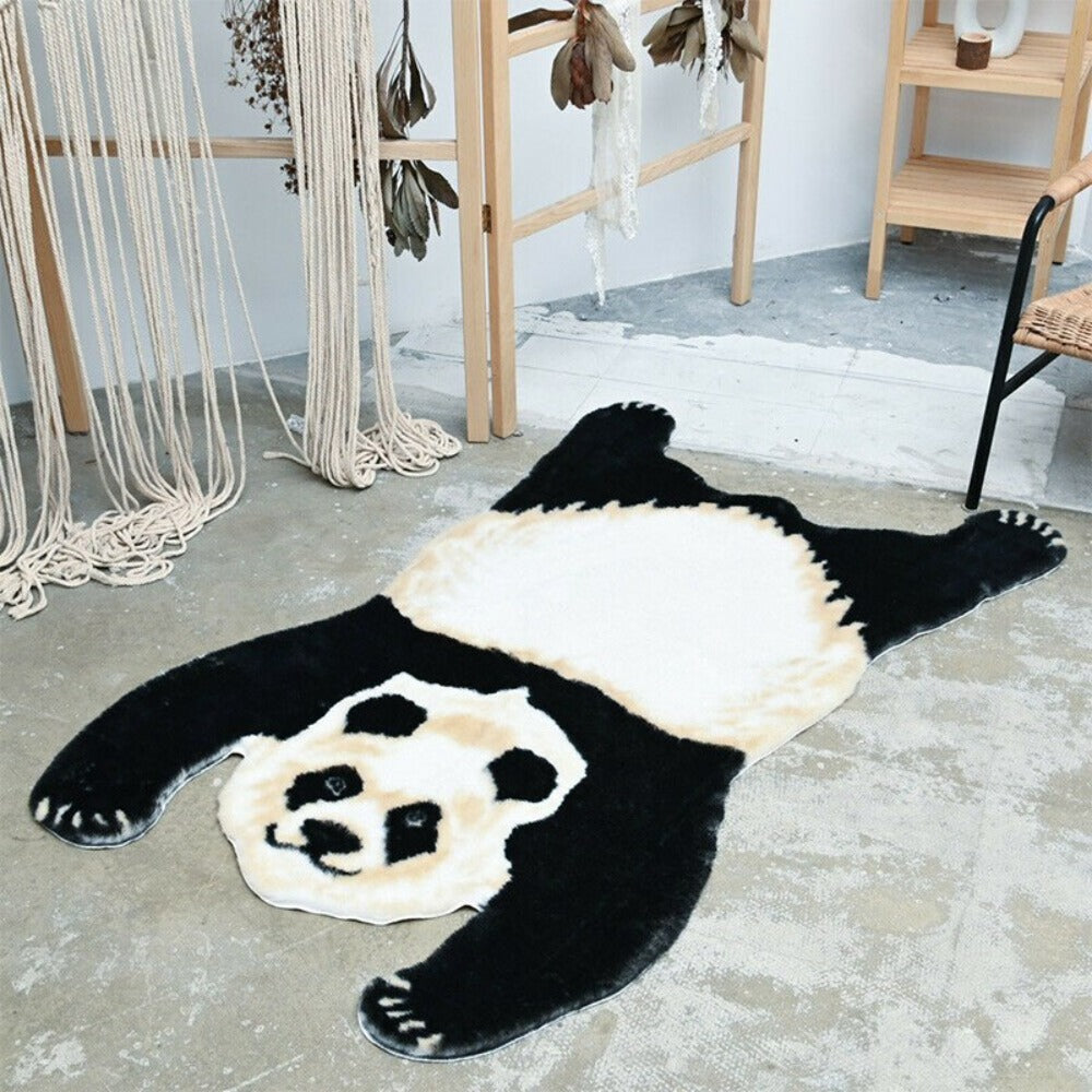 Plush Panda Rug - Floral Fawna