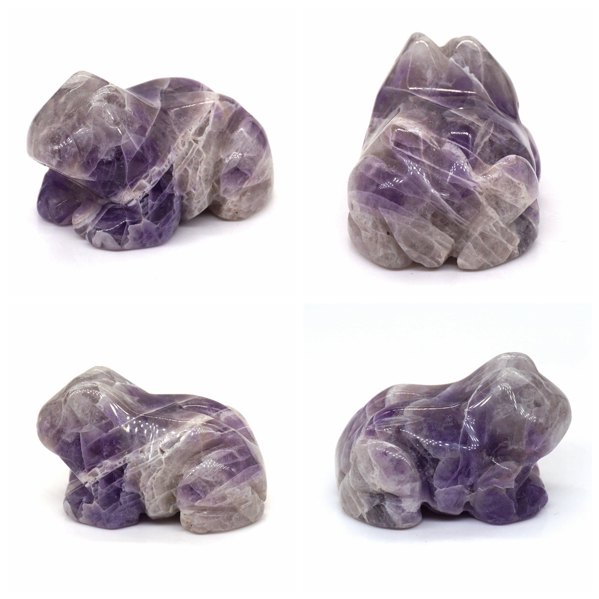 Carved Frog Crystals - Floral Fawna