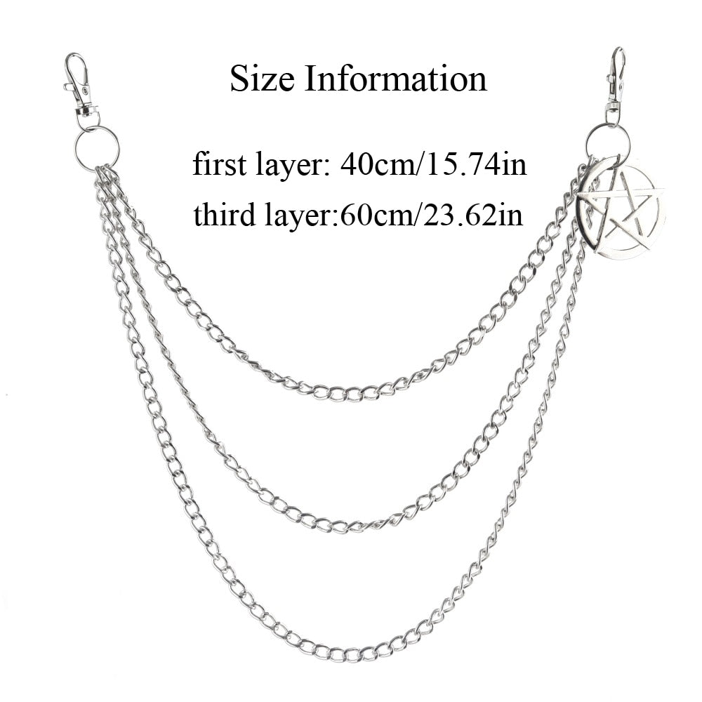 Star of David Side Belt Chain - Floral Fawna