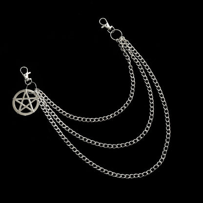 Star of David Side Belt Chain - Floral Fawna