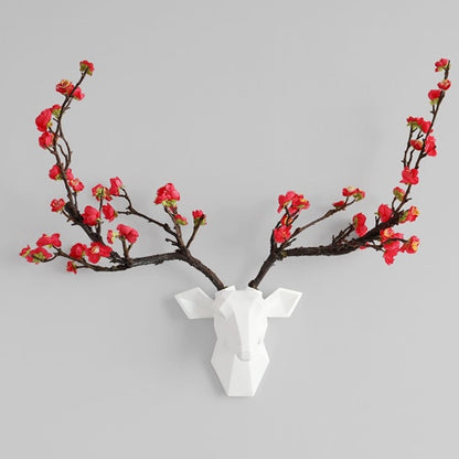 Deer Head Wall Mount - Floral Fawna